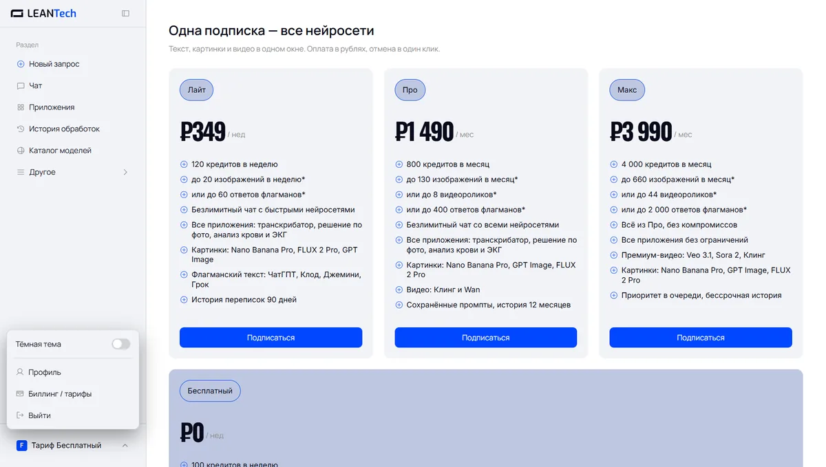 Оплата DeepSeek картой РФ